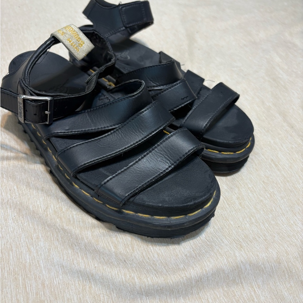 Dr. Martens Blaire Leather Gladiator Sandals – Black – Size 8W